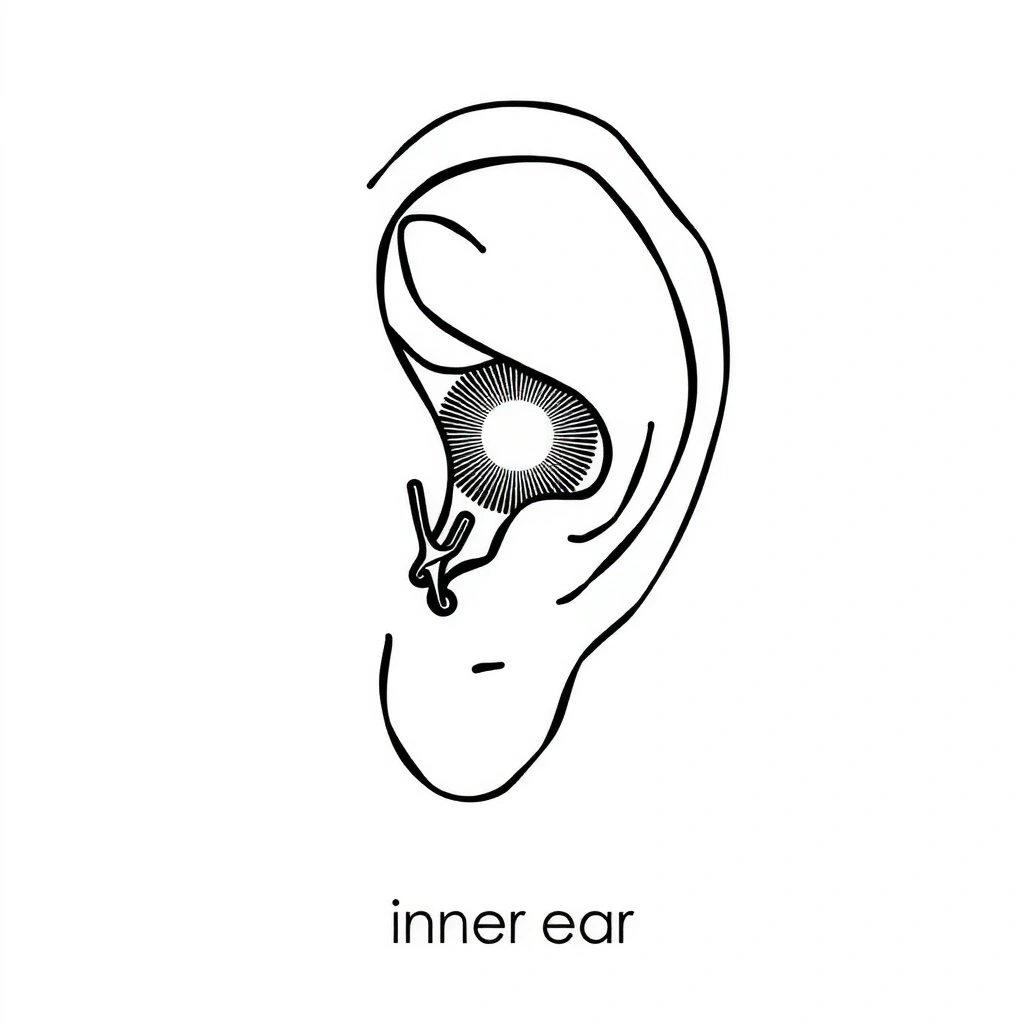 Anatomische Illustration Ohr
